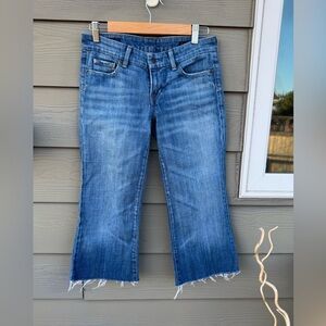 Citizens Of Humanity Blue Ankle Cropped Jeans Distressed